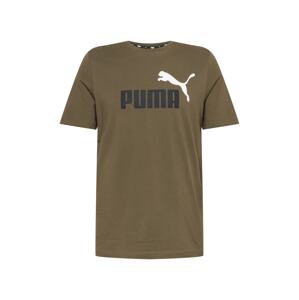 PUMA Funkčné tričko  biela / čierna / kaki