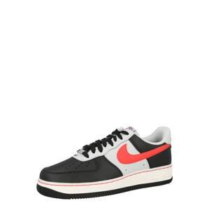 Nike Sportswear Nízke tenisky 'Air Force 1'  čierna / svetločervená / svetlosivá