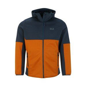 JACK WOLFSKIN Sportsweatjacke  tmavomodrá / mandarínková