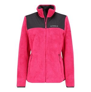 JACK WOLFSKIN Funkčná flisová bunda  fuksia / čierna