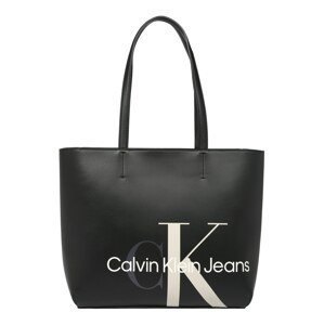 Calvin Klein Jeans Shopper  čierna / biela / čadičová / béžová