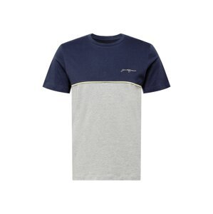 JACK & JONES Tričko  svetlosivá / tmavomodrá