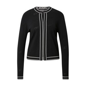 Karl Lagerfeld Strickjacke  čierna / biela