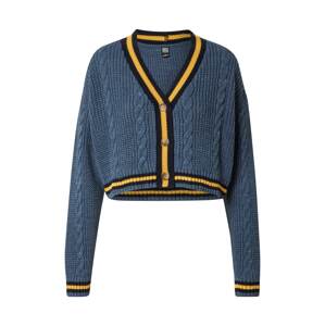 BDG Urban Outfitters Kardigán 'VARSITY KAI'  modrosivá / tmavomodrá / žltá