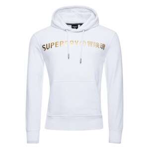 Superdry Mikina 'Independent'  biela / zlatá / tmavomodrá