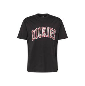 DICKIES Tričko 'AITKIN'  čierna / biela / červená