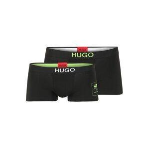 HUGO Boxershorts  čierna / kiwi / biela
