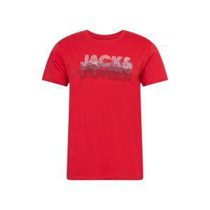 JACK & JONES Tričko 'POWER'  červená / čierna / modrosivá / biela