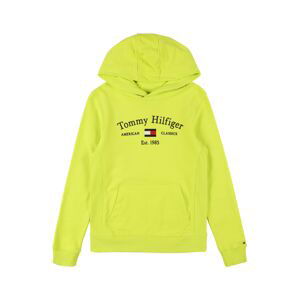 TOMMY HILFIGER Mikina  kiwi / čierna / červená / biela