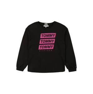 TOMMY HILFIGER Tričko  čierna / fialová