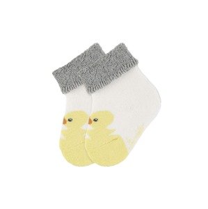 STERNTALER Socken 'Edda'  biela / žltá / sivá melírovaná