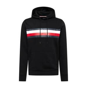 TOMMY HILFIGER Mikina  čierna / námornícka modrá / biela / červená