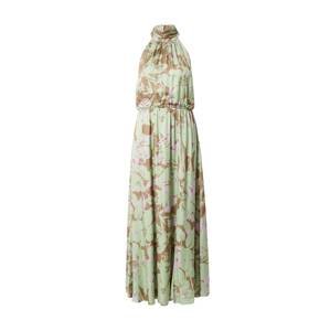 Esprit Collection Večerné šaty  pastelovo zelená / hnedá / svetlofialová