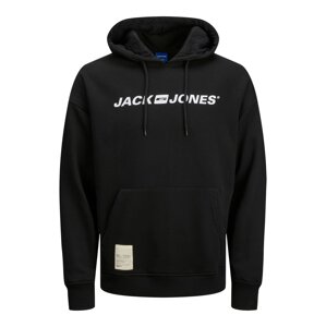 JACK & JONES Mikina 'Remember'  čierna / biela