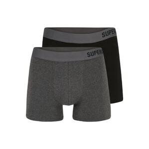 Superdry Boxerky  sivá melírovaná / čierna