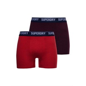 Superdry Boxerky  červená / burgundská / modrá