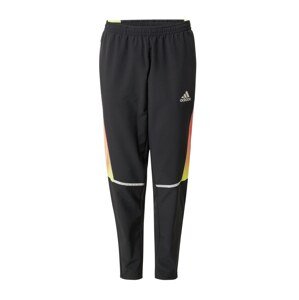 ADIDAS PERFORMANCE Športové nohavice  čierna / striebornosivá / fialová / žltá