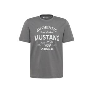 MUSTANG Tričko  sivá / biela