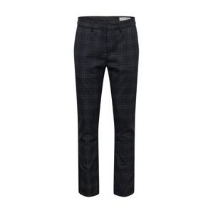 TOM TAILOR DENIM Chino nohavice  tmavomodrá / sivá / čierna