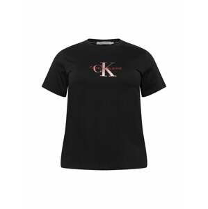 Calvin Klein Jeans Curve Tričko  čierna / svetloružová