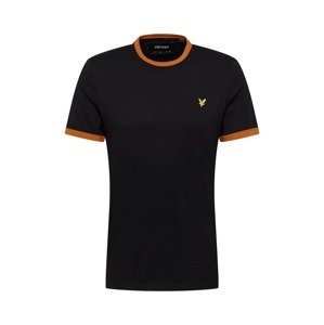 Lyle & Scott Tričko  čierna / karamelová