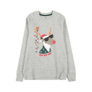 Jack & Jones Junior Mikina 'X-mas'  sivá melírovaná / zmiešané farby