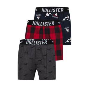 HOLLISTER Boxerky  červená / námornícka modrá / biela / čierna / tmavosivá