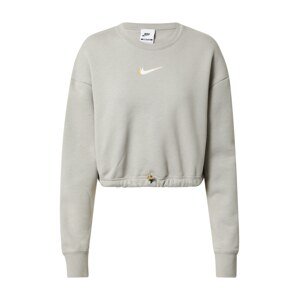 Nike Sportswear Mikina  sivá / biela / zlatá / strieborná