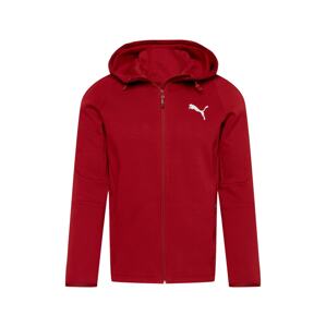 PUMA Športová bunda 'Evostripe'  biela / karmínovo červená