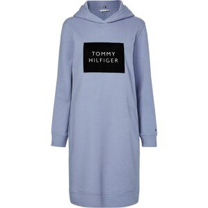 TOMMY HILFIGER Šaty  čierna / biela / nebesky modrá