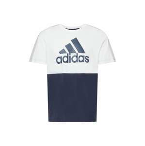 ADIDAS PERFORMANCE Funkčné tričko  biela / námornícka modrá / sivá melírovaná