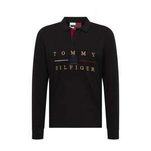 TOMMY HILFIGER Tričko  zlatá / červená / čierna / biela