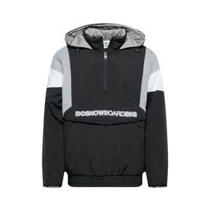 DC Shoes Outdoorová bunda  čierna / sivá / biela