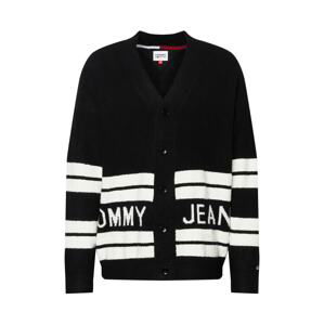 Tommy Jeans Kardigán  čierna / biela