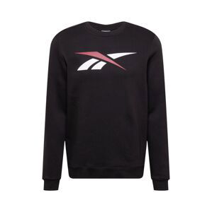 Reebok Sport Športová mikina  čierna / červená / biela