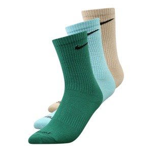 NIKE Športové ponožky 'Everyday Plus'  svetlohnedá / svetlomodrá / zelená / čierna