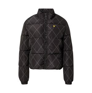 Lyle & Scott Prechodná bunda 'Argyle'  čierna / biela / žltá