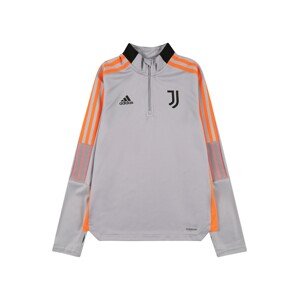 ADIDAS PERFORMANCE Športová mikina 'JUVE'  svetlosivá / oranžová / čierna