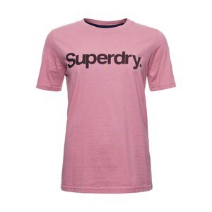 Superdry Tričko  ružová / čierna