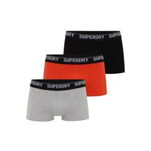 Superdry Boxerky  sivá melírovaná / svetločervená / čierna / biela