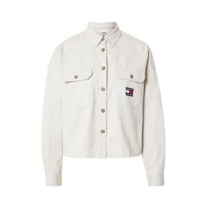 Tommy Jeans Prechodná bunda  nebielená / biela / červená / námornícka modrá