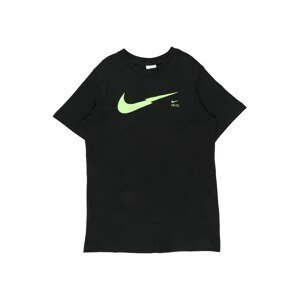 Nike Sportswear Tričko 'ZIGZAG'  čierna / svetlozelená