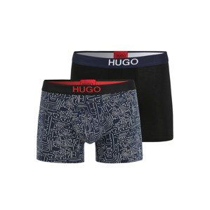 HUGO Boxerky  námornícka modrá / červená / biela / čierna