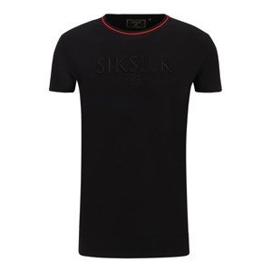 SikSilk Shirt  čierna / červená