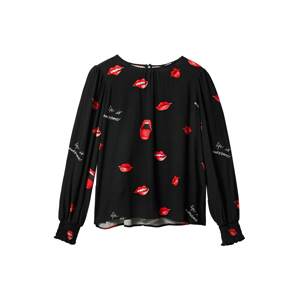 Desigual Blúzka 'BLUS LIPS'  čierna / biela / červená