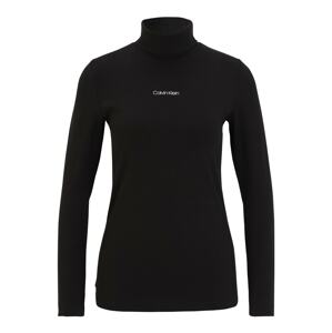 Calvin Klein Tričko 'MINI CALVIN LS TURTLENECK TOP'  čierna