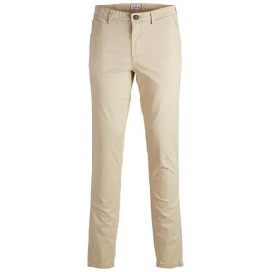 JACK & JONES Chino nohavice 'JJIMARCO JJBOWIE SA WHITE PEPPER STS'  krémová