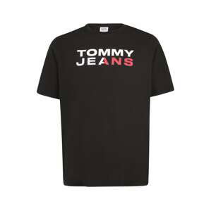 Tommy Jeans Plus Tričko  čierna / biela / červená