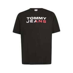 Tommy Jeans Plus Tričko  čierna / biela / červená