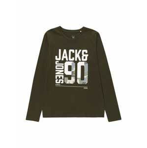 Jack & Jones Junior Tričko  kaki / biela